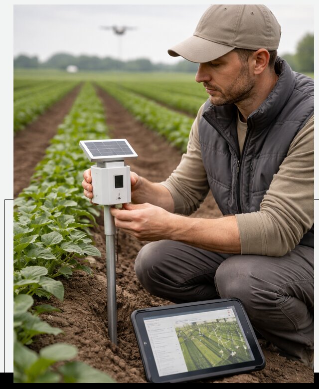 IoT мониторинг сельскохозяйственных полей и контроля в Тихвине